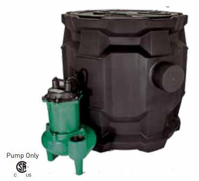 Pentair Myers SB24MW50 24"x24" Pre-Plumbed Sewage Package